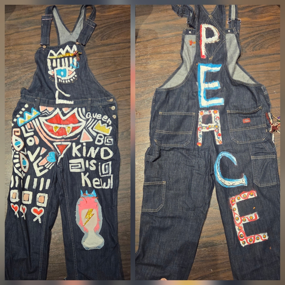 Dickies Red and Blue Denim Fabric